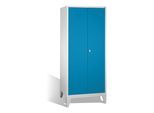 C+P Doppelspind Classic auf Füßen, 2 Abteile, H1850xB810xT500mm Front Lichtblau Korpus Lichtgrau ; C + P Möbelsysteme (8012-22|S10015)