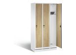 C+P Garderobenschrank Evolo, H1800xB900xT500mm, Front Dekor Eiche Sereno, Korpus Verkehrsweiß (48020-30) ; C + P Möbelsysteme (48020-30|S10944)