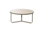 Xora Couchtisch, Creme, Metall, rund, X-Form, 80x35x80 cm, einfacher Aufbau, Wohnzimmer, Wohnzimmertische, Couchtische