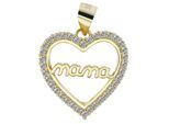 Kettenanhänger ADELIA´S "hochwertiger Herz Anhänger aus 925 Sterling Silber", gold, Schmuckanhänger, Damen, Silber 925 (Sterlingsilber), Kettenanhänger