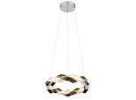 GLOBO LIGHTING LED Pendelleuchte "KARILION", silber (verchromt), Ø 37cm H: 130cm, Leuchten, Hängelampe/Hängeleuchte/Wohnzimmer/Esstisch/elegant, LED Pendelleuchte