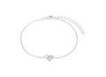 Armband AMOR "Schmuck Geschenk", silber (silberfarben, kristallweiß, weiß, kristallweiß), Armbänder, Damen, 20cm, Silber 925 (Sterlingsilber), Armband, mit Zirkonia (synth.) - mit Muschelkernperle