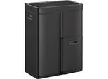 EKO Mülltrenner mit Sensor, Edelstahl, Volumen 30+15+15 l, schwarz
