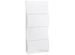 Schuhschrank HOME AFFAIRE "Onda", weiß, B:71cm H:121cm T:27cm, Schränke, Schuhschrank