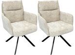 Esszimmerstuhl OTTO HOME "Darrin", beige (beige, schwarz, beige), B:62cm H:87cm T:68cm, 100% Polyester, Stühle, Esszimmerstuhl, Steppung im Polster