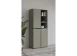 Schuhschrank OTTO HOME "Cross, Höhe 183,5cm, modernes griffloses Schuhregal mit 3 Türen", grün (salbei), B:79,5cm H:183,5cm T:40cm, Schränke, Schuhschrank, Hochschrank mit viel Stauraum, Platz für ca. 24 Paar Schuhe