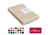 Gästehandtuch S.OLIVER "s.Oliver, Premium Qualität, 600 gr/m², auch als Sets erhältlich", beige (natur), B:30cm L:50cm, Walkfrottier, Baumwolle, Handtücher, große Farbauswahl, auch als Duschtuch, Waschhandschuh, Handtuch
