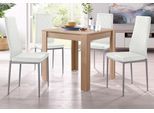 Essgruppe OTTO HOME, weiß (eichefarben sägerau, weiß), Sitzmöbel-Sets, Essgruppe, mit Tisch in Eichefarben Sägerau, Breite 80 cm