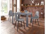 Essgruppe OTTO HOME, grau (schieferfarben, grau), B:120cm, Sitzmöbel-Sets, Essgruppe, mit Esstisch 120 cm breit