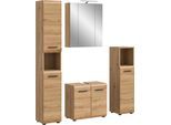 Badezimmer-Set WELLTIME, artisan oak nb, B:150cm H:185cm T:30cm, Holzwerkstoff, MDF, Kastenmöbel-Sets, Bad-Kombination, Bad-Möbel, Badezimmer, Kombination, Kombi