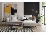 Ecksofa OTTO HOME "LIVORNO,258 cm, L-Form", beige (graubeige), B:258cm H:91cm, 100% Polyester;PU-Schaum und Nosag-Federung.;Federung Ottoman : 12 x Feder Type B 1650mm;Ferderung 2 Sitzer: 10 x Feder Type B 650 mm;Sitz und Funktion: Schaum T30/40 8 cm., Sofas, Ecksofa, Schlaffunktion u. Bettkasten (139/224cm), Samt, Struktur, Webstoff