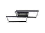 BRILLIANT LED Deckenleuchte "Ranni", schwarz, H: 7cm, 1 Stk., Leuchten, 41 x 41, 2700 lm, 4000 K, Kristalloptik, schwenkbar, schwarz, LED Deckenleuchte