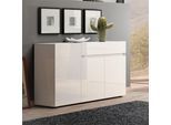 Sideboard HOME AFFAIRE "MISTER, Kommode, Lowboard, Schrank, Breite 135 cm, Made in Italy", weiß, B:135cm H:80cm T:38cm, Sideboards, Sideboard, Korpus und Fronten komplett Hochglanz lackiert B/H 135x80cm