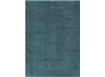 Teppich OTTO HOME "Santos", blau (petrol), B:130cm H:27mm L:190cm, Polyester, Teppiche, Teppich, Uni-Farben, sehr weicher Flor, fußwarm