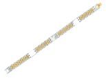 Gliederarmband ADELIA´S "Herren Armband – Gliederarmband aus Edelstahl 21 cm", silber, Armbänder, Herren, 21cm, Edelstahl, Gliederarmband, Ideal als Geschenk – dezent und elegant