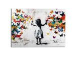 Deco-Panel REINDERS "Graffiti-Blumen", bunt (farbe bild(er): mehrfarbig), B:140cm H:100cm T:2cm, Bilder, Teenager Zimmer - Mehrfarbig - MDF - Street Art - 140x100 cm