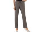 Schlupfhose, Damen, Gr. 24, Kurzgrößen, grau (taupe), 100% Polyester, meliert, unifarben, lang, Hosen Schlupfhose