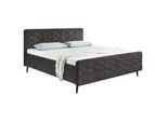 Polsterbett Mario A ca. 180x200 cm Dunkelgrau