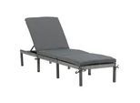 Gartenliege Bilbao ca. 59x84x198 cm Grau