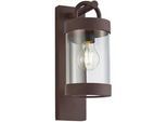 Außenwandleuchte Sambesi in Klar/Rostfarben max. 28 Watt Wandlampe