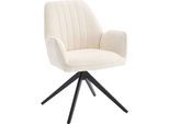 Drehstuhl HOME AFFAIRE "Campanet", beige (natur, schwarz, natur), B:64cm H:89cm, Stühle, Drehstuhl, moderner Drehstuhl mit gepolsterten Armlehnen und Stoffbezug