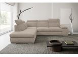 Ecksofa WERK2 "Alicante Cord, inkl. Bettfunktion & Bettkasten, Breite 280cm, L-Form", beige, B:280cm H:86cm T:230cm, 90% Polyester, 10% Nylon, Sofas, Ecksofa, Schlafsofa mit Bettkasten & verstellbaren Kopfstützen.