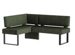 Eckbank OTTO HOME "Oliver mit Metallgestell, Küchenbank", grün (dunkelgrün (castello 8641), schwarz), B:180cm H:89cm T:140cm, Holzwerkstoff, Massivholz, Polyester, Sitzbänke, Eckbank, verschiedene Bezüge Cord Esszimmerbank OTTOs Choice