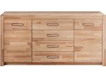 Sideboard MCA LIVING "Fenja", kernbuchefarben, B:163cm H:78cm T:40cm, Massivholz, Sideboards, Sideboard, Massivholz, 4 Schubkästen, 2 Türen