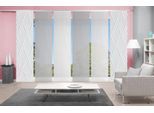 Schiebegardine VISION S "6ER SET WAVE" Gr. 1, grau, B:60cm H:260cm, Polyester, Gardinen, Schiebegardine, HxB: 260x60, Schiebevorhang 6er Set Digitaldruck