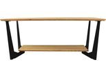 Couchtisch PAROLI "Paula", braun (holz, schwarz, holz), B:110cm H:46cm T:60cm, Tische, Couchtisch