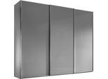 Schwebetürenschrank STAUD "Sinfonie Plus, edles Design in hochwertiger Qualität, Made in Germany", grau (hellgrauglas), B:298cm H:240cm T:68cm, Holzwerkstoff, Schränke, Schwebetürenschrank, Mit vier verschiedenen Ausstattungsvarianten