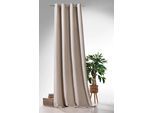 Verdunkelungsvorhang WECKBRODT "Blackout" Gr. 1, beige, B:135cm H:245cm, Polyester, Gardinen, Verdunkelungsvorhang, Thermo, blickdicht, Kälte-, Wärmeisolierend, Schalldämmend, Store