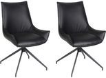 Esszimmerstuhl HOME AFFAIRE "Firenze", schwarz (schwarz, schwarz, schwarz), B:58cm H:91cm T:63cm, Leder, Stühle, Esszimmerstuhl, Drehstuhl Firenze black