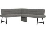 Eckbank OTTO HOME "Sava", grau (dunkelgrau (aulla 97)), B:211cm H:84cm, 100% rPES, Sitzbänke, Eckbank, mit Wellenfederung im Sitz