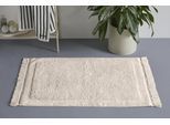 Badematte "Tamsin, Badvorleger, Badezimmer Teppich" Gr. 6, beige (natur), H:20mm, Baumwolle, LEGER HOME BY LENA GERCKE, Badematten, Badematte, mit Fransen, Badteppich, Badematte, Baumwolle