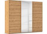 Schwebetürenschrank RAUCH "Kleiderschrank Schrank Garderobe Schlafzimmerschrank SCALE-FYRA", braun (asteiche, griffleisten asteiche), B:271cm H:223cm T:68cm, Holzwerkstoff, Schränke, Schwebetürenschrank, edle viergeteilte Türen mit Spiegel und vielen Farben MADE IN GERMANY