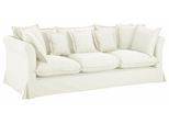 3-Sitzer HOME AFFAIRE "Luise", beige, B:228cm H:93cm T:100cm, Webstoff (50% Baumwolle, 50% Polyester), Sofas, 3-Sitzer