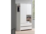 Kleiderschrank VIPACK "Kiddy, mit funktioneller Einteilung und 2 Schubladen, stabil gebaut", weiß, B:90cm, Schränke, Kleiderschrank, bietet viel Stauraum, wahlweise 2 Schrankbreiten