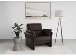 Sessel DOMO COLLECTION "Pina elegant und zeitloser Clubsessel, bequemer Cocktailsessel", braun, B:99cm H:95cm T:88cm, Sessel, Sessel, Hoher Sitzkomfort, Luxus-Microfaser Lederoptik, braun