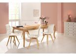 4-Fußstuhl OTTO HOME "Rania", beige (creme, eichefarben), B:45cm H:91cm T:55cm, weicher Webstoff mit feiner Struktur aus 100% Polyester;Microfaser in Samtoptik aus 100% Polyester, Stühle, 4-Fußstuhl, Im 2er/4er/6er-Set