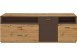Kommode MÄUSBACHER "Frame", beige (asteichefarben, lava matt), B:197cm H:74cm T:41cm, Sideboards, Kommode, Breite 197 cm