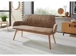 Sitzbank OTTO HOME "Brest", braun (braun, natur), B:160cm H:88cm T:60cm, Polyester, Sitzbänke, Sitzbank, Schuhbank, Garderobenbank, Bank Breite 160 cm