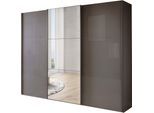 Schwebetürenschrank WIEMANN "Phoenix, Made in Germany, modernes Design, Highlight, Blickfang", braun (havanna, dekor), B:295cm H:236cm T:67cm, Schränke, Schwebetürenschrank, maximaler Staurraum, inkl.Einlegeböden, Wäscheböden u. Dämpfer