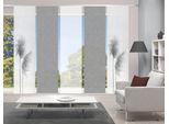 Schiebegardine VISION S "IRLOS 5er SET" Gr. 1, grau, B:60cm H:260cm, Polyester, Gardinen, Schiebegardine, Schiebevorhang Digidruck 5er Set IRLOS