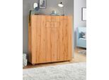 Kombikommode PRIESS, beige (astkernbuchefarben), B:123cm H:135cm T:38cm, Holzwerkstoff, Sideboards, Kombikommode