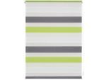 Doppelrollo LICHTBLICK ORIGINAL "Duo Rollo Klemmfix Bunt" Gr. 7, grün (grün, grau, anthrazit), B:90cm H:220cm, Polyester, Rollos, Doppelrollo, Seitenzug