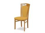 Esszimmerstuhl HOME AFFAIRE "FERDI Made in Italy, Massivholz", buche, gelb, buche natur, gelb, B:48cm H:100cm T:57cm, Massivholz, Stühle, Esszimmerstuhl, Bezug Feinstruktur (wasser- und fleckabweisend) oder Struktur