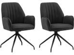 Stuhl HOME AFFAIRE "Pollenca", grau (anthrazit, schwarz, anthrazit), B:56cm H:86cm T:64cm, Metall, Stühle, Stuhl, tolle Optik