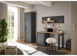Büromöbel-Set OTTO HOME "Westminster", grau (grau dunkel), B:204cm H:203cm T:60cm, Holzwerkstoff, Metall, Arbeitsmöbel-Sets, Büromöbel-Set, im romantischen Landhausstil, exclusiv by Otto