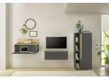 Büromöbel-Set HOME AFFAIRE "CiTY/GiRON", grau (anthrazit), B:300cm H:158cm T:40cm, Arbeitsmöbel-Sets, Büromöbel-Set, Home Office